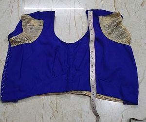 Blue & Gold Sari Blouse