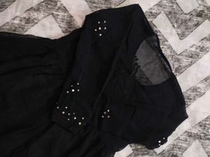 Black Embroidered Kurta