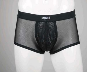 Men&#39;s Mesh Boxer Briefs With Bulge Pouch