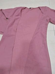 Pink Open Front Cardigan