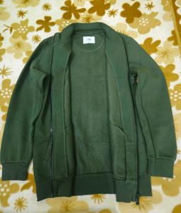 Green Zip-Up bomber Jacket
