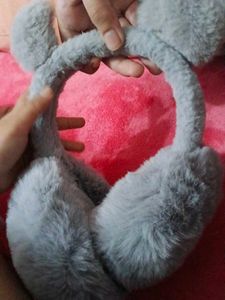 Cute Gray Cat Ear Muffs