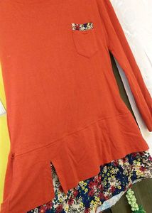 Floral Accent Tunic Top