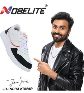 Trendy White &amp; Black Sneakers