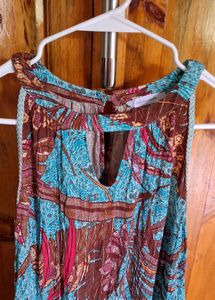 Tropical Print Maxi Dress