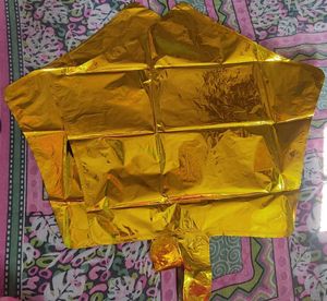 Star And Heart Shape Golden Foil Balloon