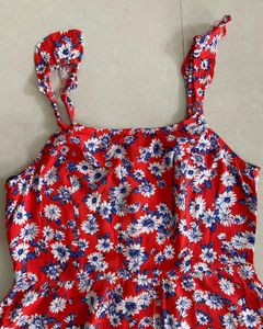 FOREVER 21 Coral Printed A-Line Dress