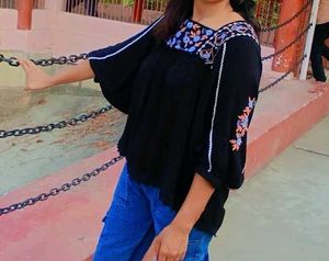 Black Flare Top