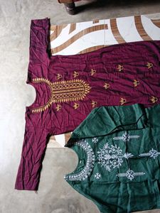 2 kurti onek laggings combo