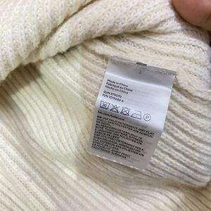 Cream Knit Half-Zip Pullover
