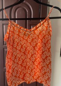 Orange Floral Cami Top