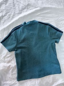 Green Quarter Zip Tee
