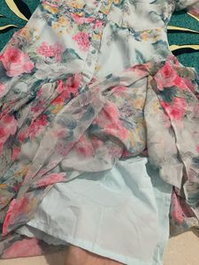 Baby Blue Floral Dress