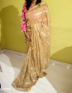 Elegant Gold Saree