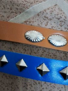 Brown And Blue Bracelet Bands For Men ( Set Of 2 )