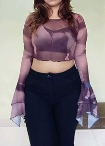 mesh crop top