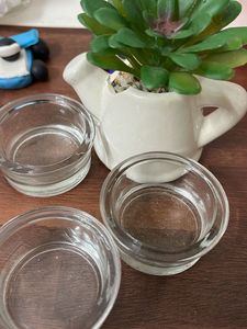Glass Candle Holders - Set of 4