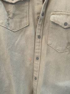 Zara Distressed Denim Shirt