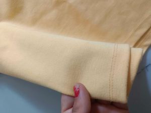 Solid Trendy Crop Top Yellow
