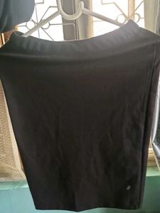 Classic Grayish Black Pencil Skirt