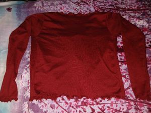 Red Knit Cardigan