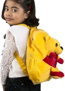 Kids School Bag l Rabbit Bag Bunny Backpack Velvet Kids School Bag (Pink)
