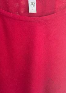 Red Anarkali Kurti Legging Set