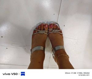 Silver Sparkle Flats