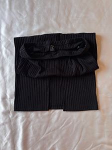 Shein Black Slit Midi Skirt