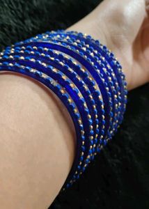 Blue Glass Bangle Set