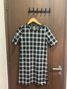 Black &amp; White Checked Dress