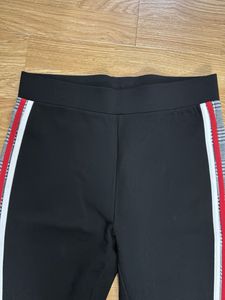 Side Striped Pants/Jeggings - Black