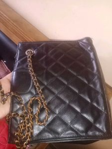 Fastrack Quilted Black Handbag