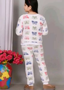 Cute Butterfly Print Girls Set