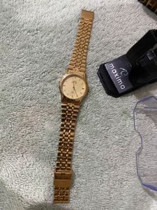 Mens Maxima Gold Watch