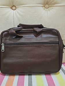 Pure Leather 6 Compartment  Laptop Cum Office Bag