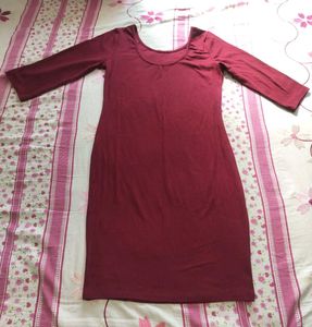 Maroon Bodycon Dress