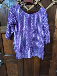 Purple Printed Top