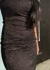 Black Lace Bodycon Dress
