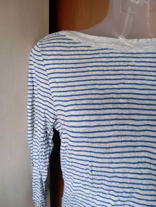 GAP Striped 3/4 Sleeve Top