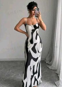 Abstract Print Maxi Dress