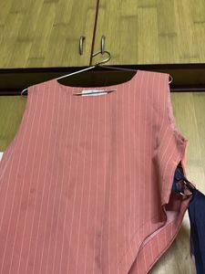 Pink Striped Sleeveless Top