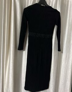 Black Knit Midi Dress