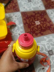 School Bag With Two Lunch Box And Water Bottle