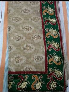 Chikoo Colour Saree Without Blouse