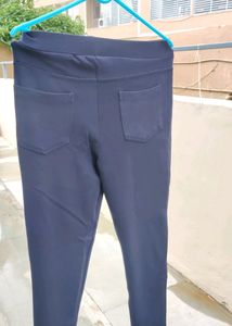 Blue Scretchable Jeggings For Women (30 Waist)