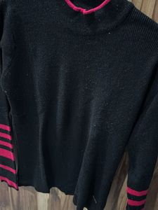 Striped Sleeve Knit Sweater