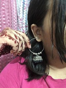 Mirror Jhumka Earrings