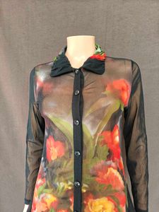 Beautiful Floral Vintage Net Top.