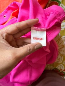 Urbanic Pink Wrap Midi Party Dress